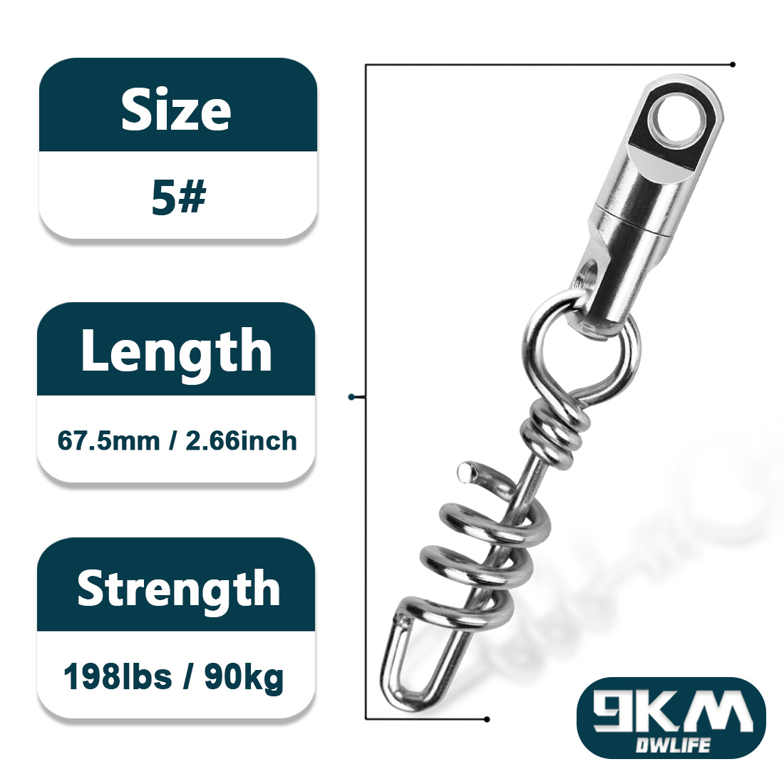 Fishing Corkscrew Swivel Snaps 10~30Pcs Saltwater Fishing Swivels Stainless Steel Heavy Duty Round Swivels Snap Lure Connector: 11 / PURPLE