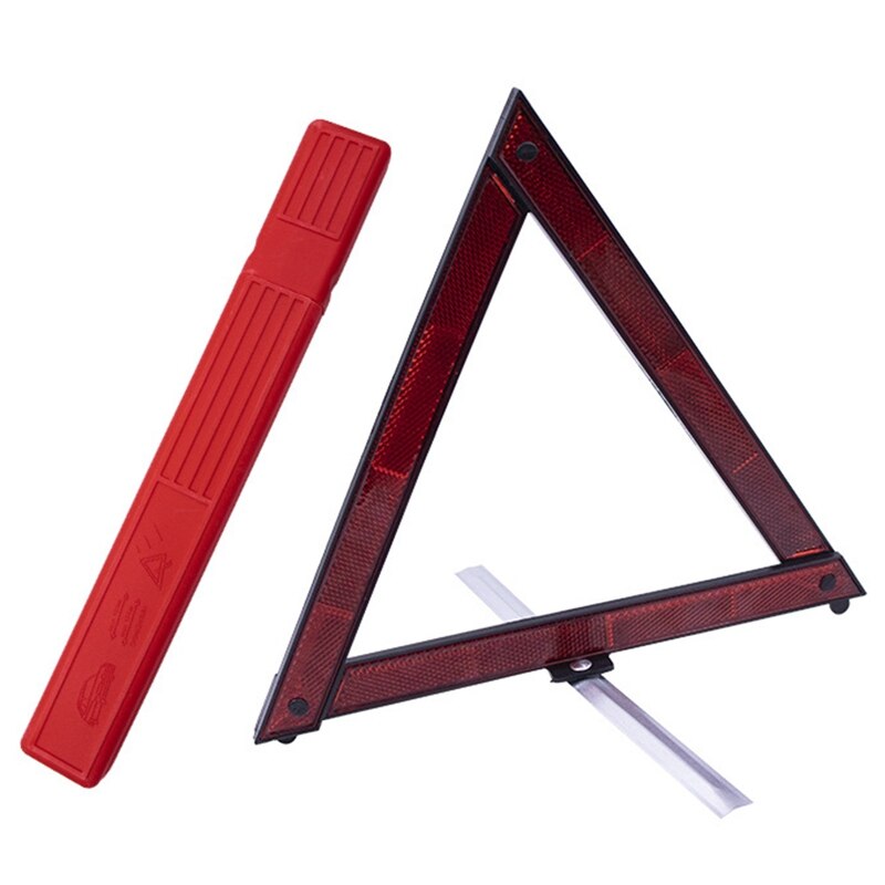 Red Reflective Safety Hazard Car Emergency Breakdown Warning Triangle Auto Tripod Folded Stop Sign Reflector Reflectante