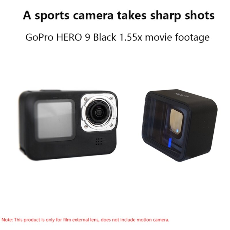 1.55X Cinema Movie Lens Breedbeeld Geborsteld Blu-ray Anamorphic Hoge-Defination Lens Compatibel Met Hero 9 Sport Action T84D