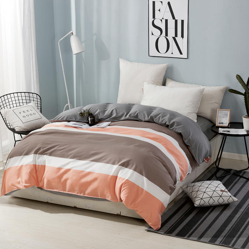 Klassische Punkt Desgin Rosa Gedruckt Einfache Bettbezug Decke Umfasst Bettwäsche setzt Einzigen Königin Doppel Größe Bett Bettwäsche Heimat Textil-
