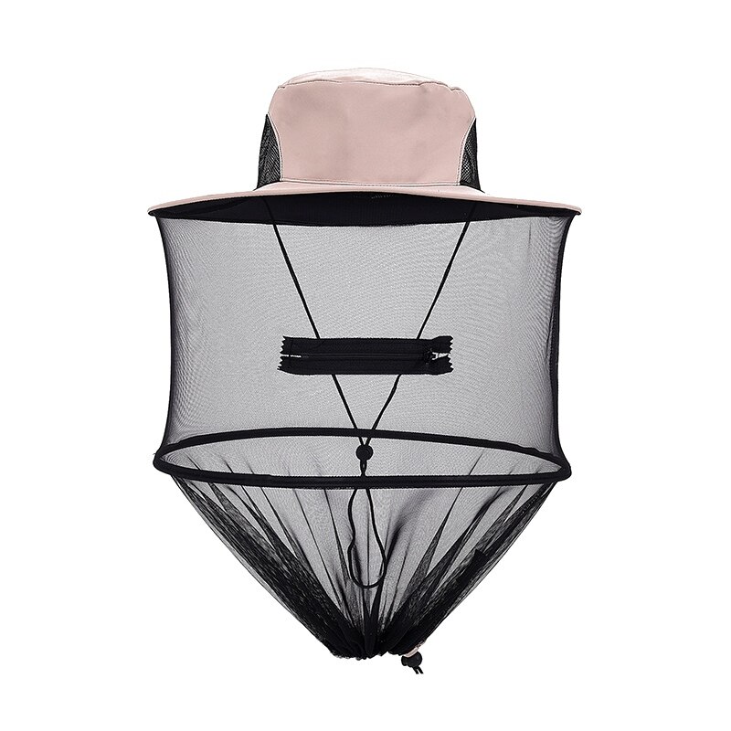 Emmer Hoed Met Mesh Rits Outdoor Zonnescherm Cap Anti Mosquito Insect Lichtgewicht Ademend Vouwen Camping Vissen Hoed