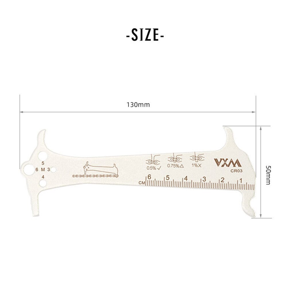 MTB Bike Chain Wear Cycling Indicator Ruler Bicycle Chains Gauge Measurement Checker Biking Portable Dustproof Cycling Parts