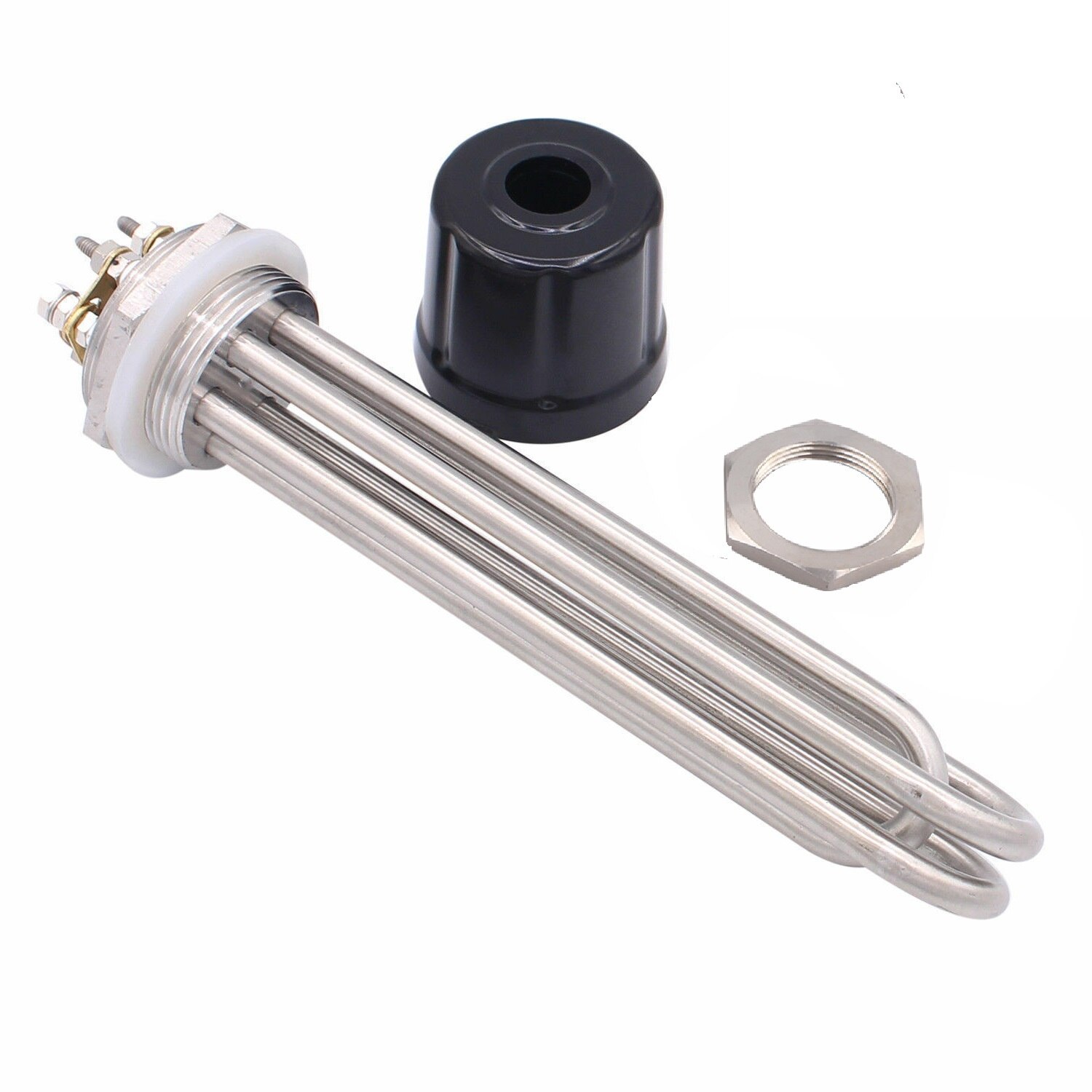 Aiicioo 1.5 "Bsp Draad Verwarming Pijp Elektrische Kachel Verwarming Element Voor Vloeibare DN40 47Mm 220V/380V 3KW 4.5KW 6KW 9kw 12KW