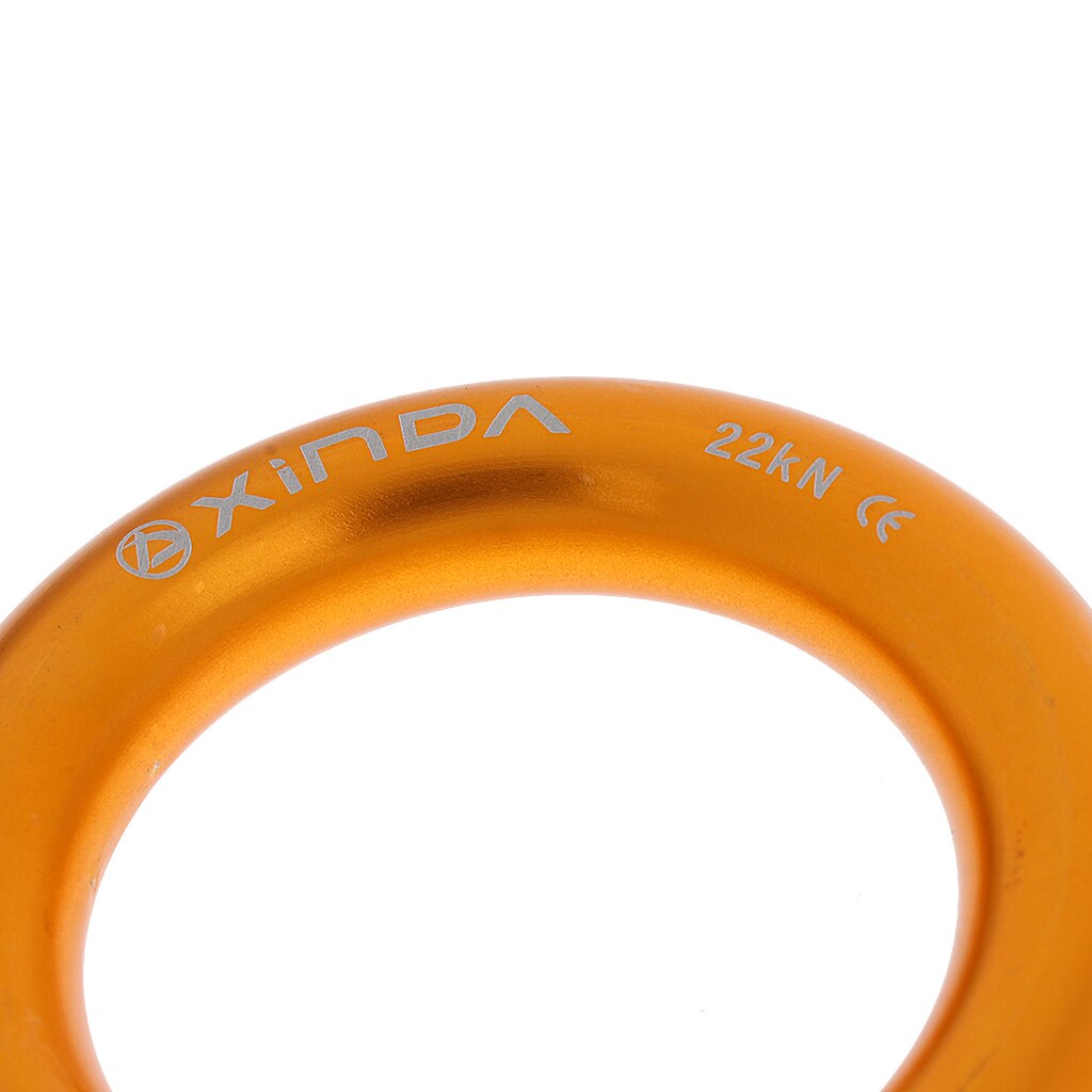 22KN Large Gold Rappel Ring Rigging Plate for Rock Climbing Arborist Hammock