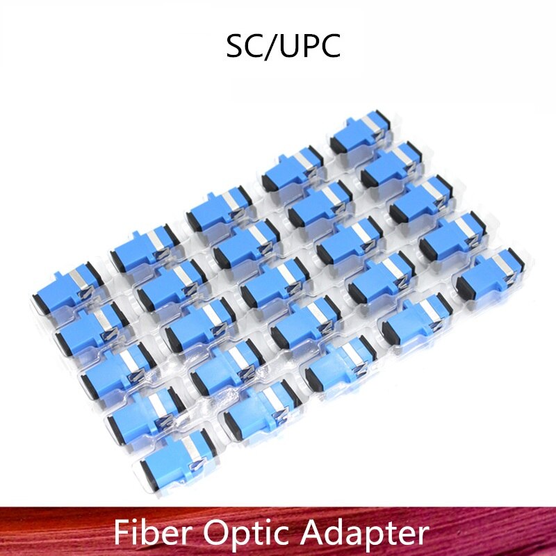 50/100/200pcs SC UPC Simplex Mode Fiber Optic Adapter SC Optical Fiber Coupler SC Fiber Flange SC UPC Connector: 200pcs