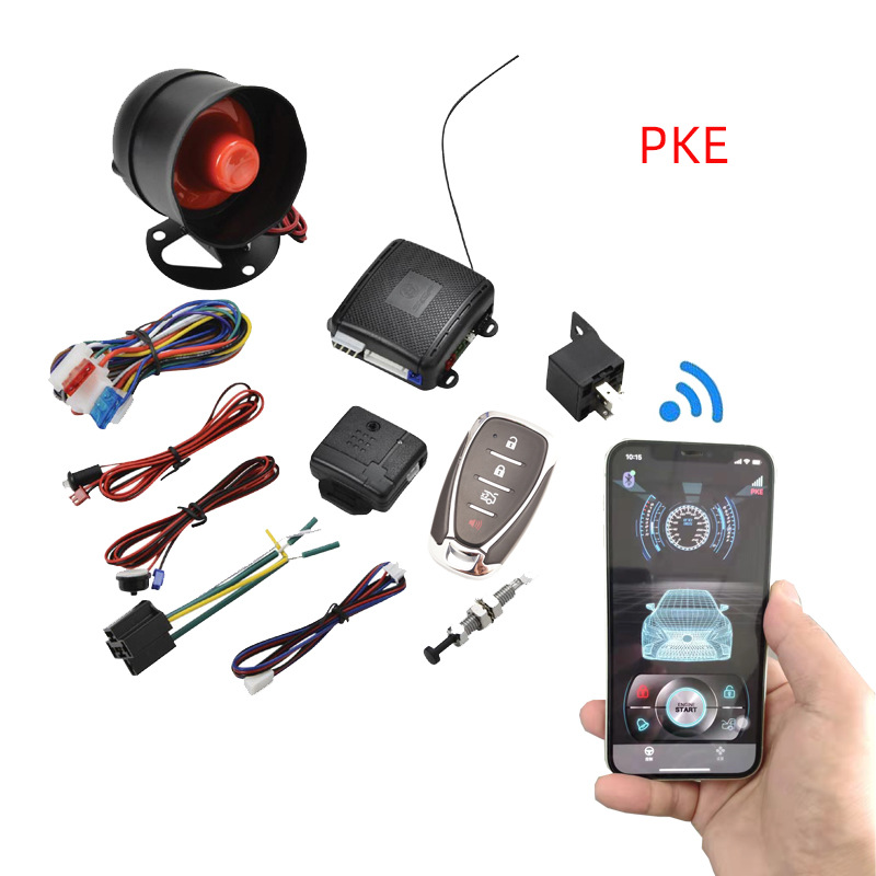 12v bilalarm tyverisikringsenhet med mobiltelefonapp-driftskontroll pke bluetooth-bryterlås: Oransje