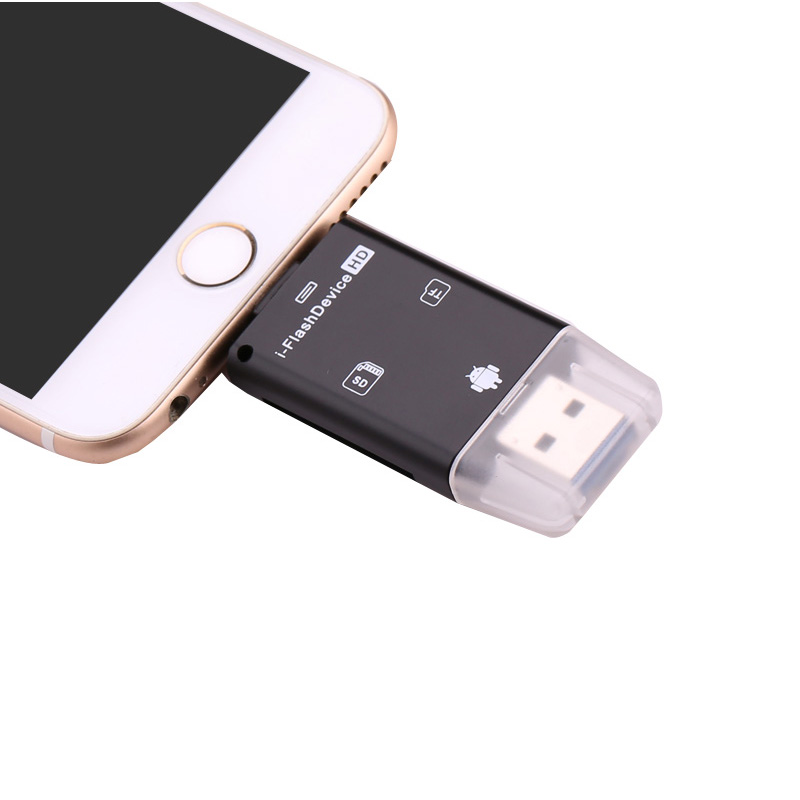 Ios Android Micro Usb Usb 3in1 Sd Tf Microsd Kaartlezer Memory Otg Kaartlezer Voor Iphone Ipad Voor Huawei voor Xiaomi Telefoon Pc