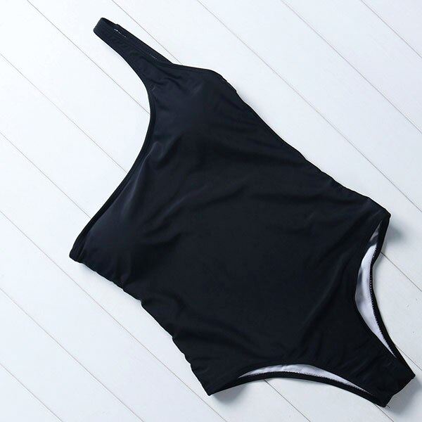 Omkagi badetøj kvindelige badedragt kvinder maillot de bain femme smeltet monokini svømning badedragt strandtøj bodysuits: B1827bk / L