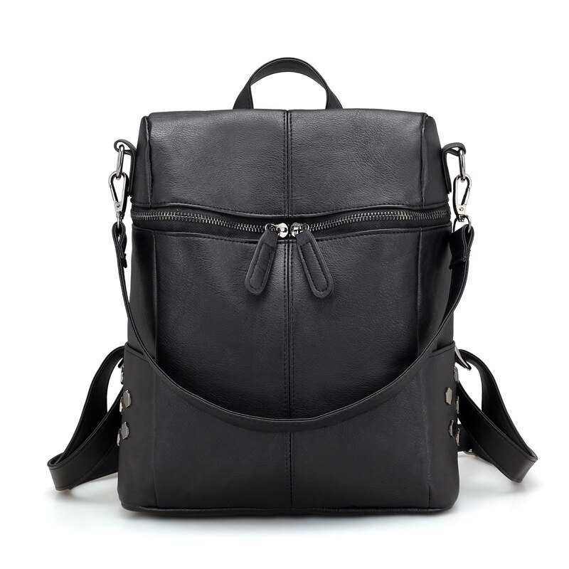 Nova moda náilon mochilas mulheres zíperes bolsos senhoras grande capacidade de viagem mochilas escolares feminino prata cinza/preto: C-1