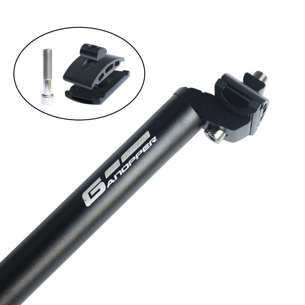 Tija de sillín de bicicleta de montaña, tubo de asiento de aleación de aluminio de 25,4mm, extensión de engranaje fijo largo, 27,2, 28,6, 30,9, 31,6 y 450mm