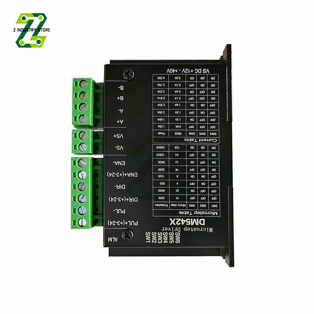 DM542X Digital Stepper Motor Driver 4.2A 128 Subdivisions Low Noise for 42/57 Stepper Motor Stepper Motor Controller