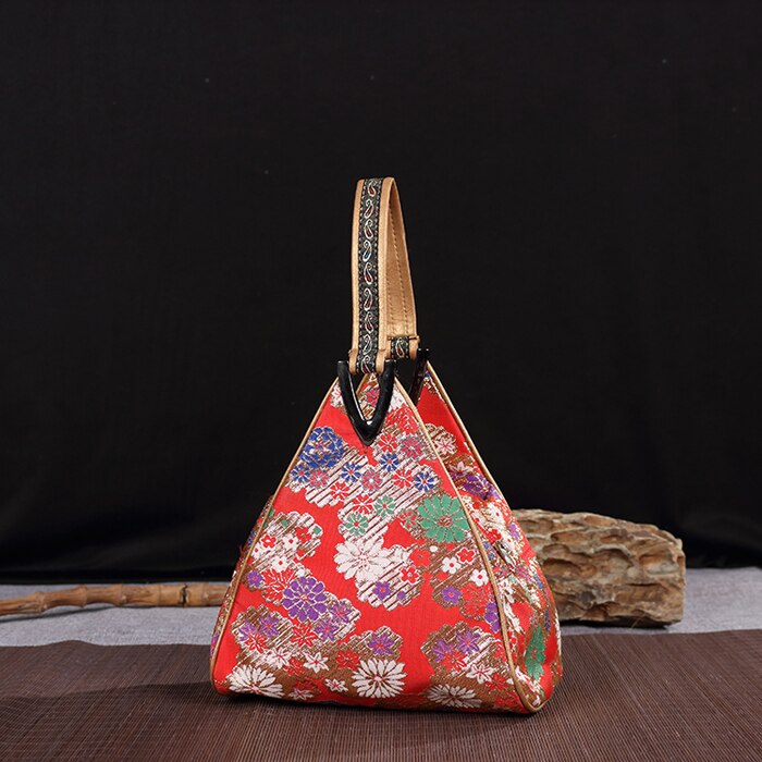 Vintage Bag Ladies Handbag Cheongsam Bag Chinese Style Characteristic Chinese Triangle Bag: J