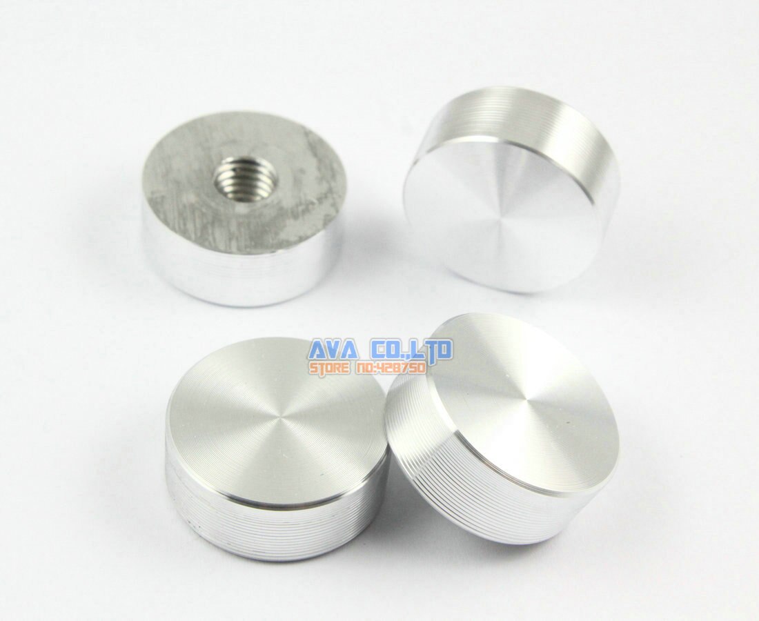12 Pieces 25*10*M8 Aluminum Disc Glass Table Top Adapter Attaching Circle Decoration