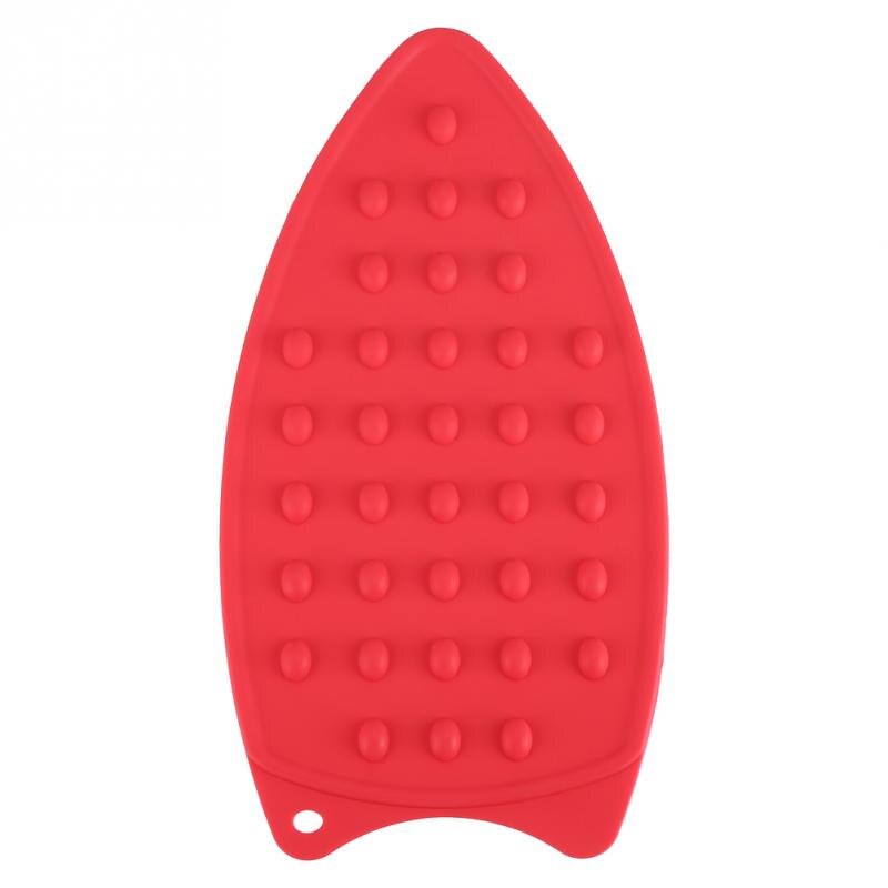 Insulation Boards Silicone Ironing Board Mat Anti-slip Rest Pad Mat Safe Surface Iron Stand Mat Rest Ironing Pad: Red