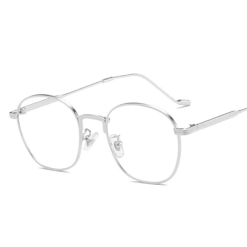 Gafas con montura metálica para hombre y mujer, lentes ópticas para miopía, con luz azul, clásicas, Retro, para ordenador,