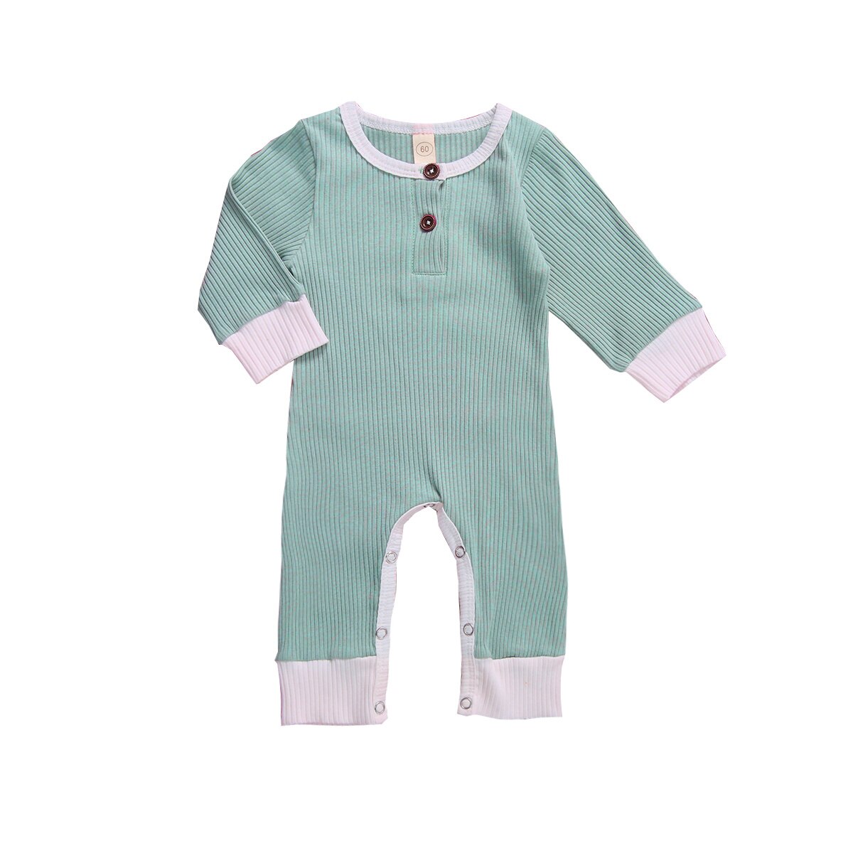 Autumn Baby’s Boys Girls Romper Outfit, Stripes Round-Neck Long-Sleeves Rompers , 0-18 Months: Blue / 6M