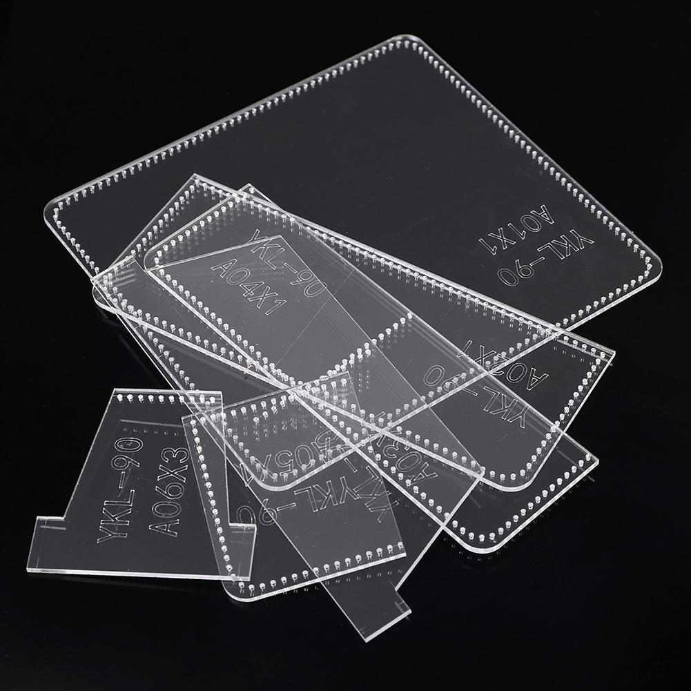 Acrylique Long portefeuille moule portefeuille modèle Transparent pratique en cuir artisanat modèle pour faire des affaires portefeuille Long # 4O