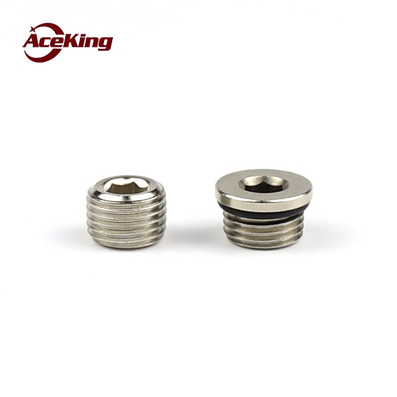 Hexagon plug Pneumatic joint plug inner hexagon all copper nickel plated plug BD-01/02/03/04 1/8 1/4 3/8 1/2