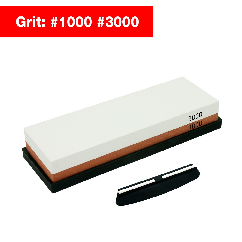 HIAMEA-afilador de cuchillos de cocina, sistema de afilado de piedra de afilar, juego de afilado de piedra de afilar de doble cara, grano 1000 3000: 1000 3000
