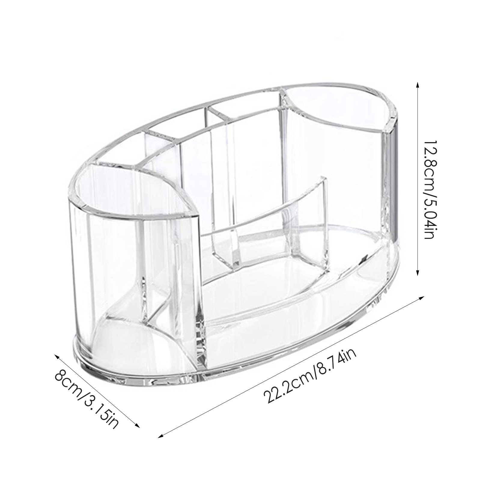 Przezroczysty szklany pojemnik na pędzle robić makijażu skrzynka złoty pojemnik kosmetyczny pierścień ołówek etui na szminki pędzle robić makijażu organizator: D tylko pudełko