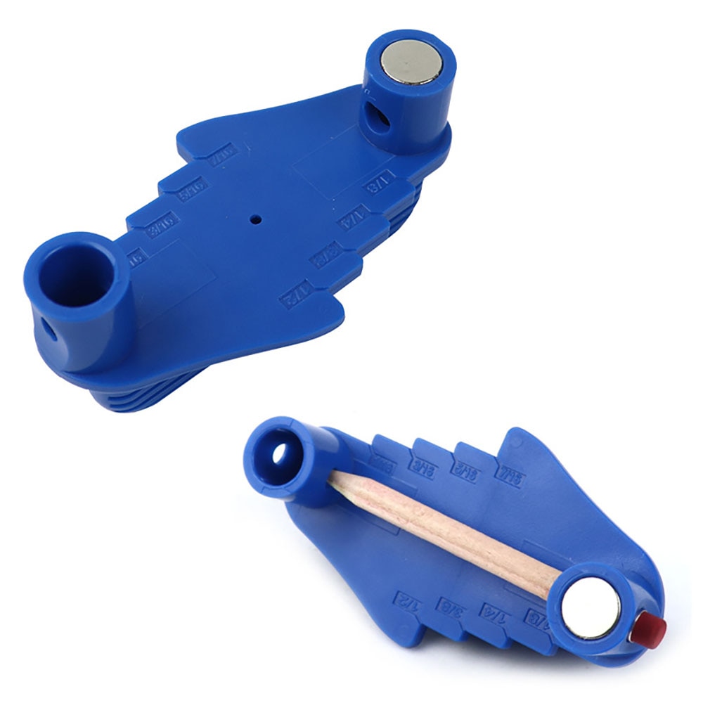 Woodworking Center Finder Line Scriber With Magnet Inch Center Offset Line Marking Gauge Plastic Center Scribe Marking Tool