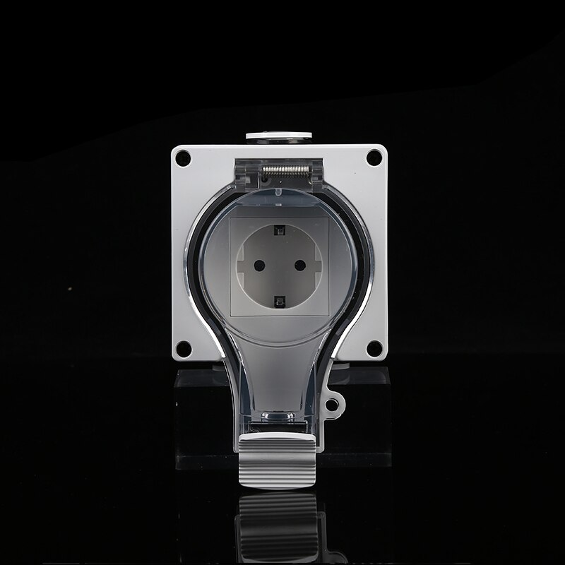IP66 Eu Standaard Met Waterdichte Weerbestendige Waterdichte Outdoor Stopcontact 16A Stopcontact Ac 110V-250V: 1 Socket