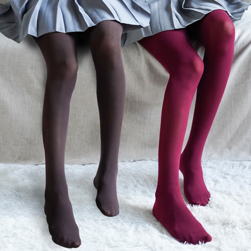 100D Woman Tights Plus Size Color Anti-hook Tear Resistant Super Elastic Pantyhose Opaque Footed Dance Tights Solid Color