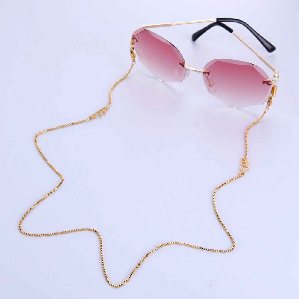 Skyrim Mountain Pendant Mask Chain Glasses Lanyard Stainless Steel Sunglasses Chains Eyewear Neck Strap Rope Women Men