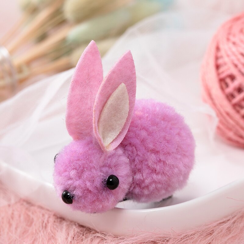 Korean Elastic Rubber Bunny Hair Clip Ball Rabbit Hair Ring Female Hair Tie Cute Hairpin Rope Children Hair Accessories: 2