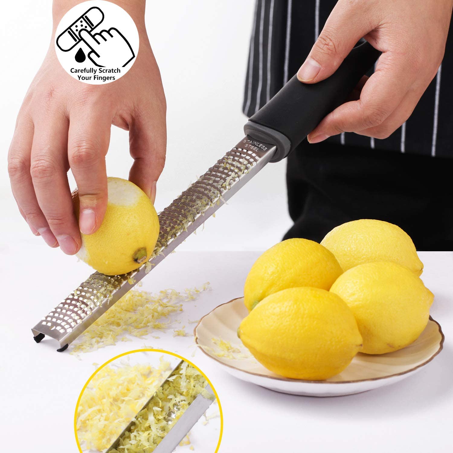 Hachoir à fruits et légumes en acier inoxydable, ustensile de cuisine pour éplucher le fromage, les agrumes, le citron et le chocolat
