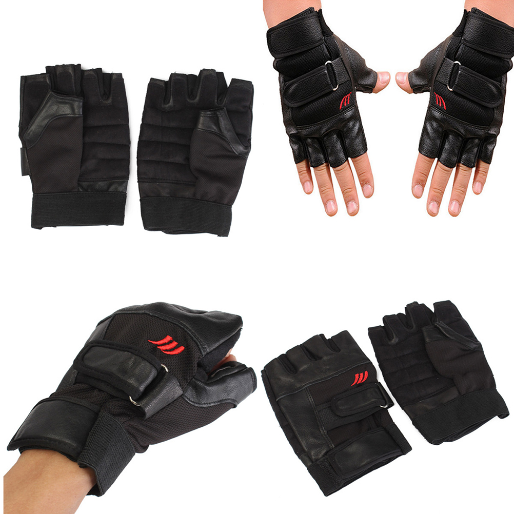 Mannen Gewichtheffen Gym Training Sport Fitness Fitness Sportwagen Lederen Handschoenen