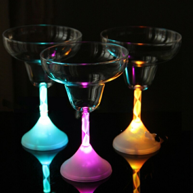 Led Flashing Red Wine Cup Color Changing Light Bar KTV Water Cocktail Cups Glass