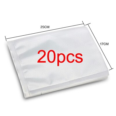Kitchen Food Vacuum Sealer Bag Storage Bags For Vacuum Sealer Food Packaging Machine Saver Fresh Long time Vacuum Sealer: 20 pcs 17X25cm