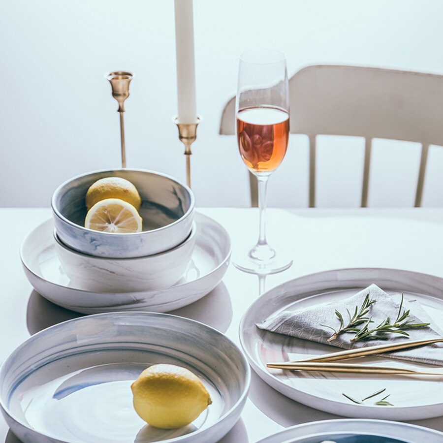 Muzity Keramische Platen Onder Geglazuurd Porselein Soep Plaat 8/11 Inch Creatieve Plaat Schotel