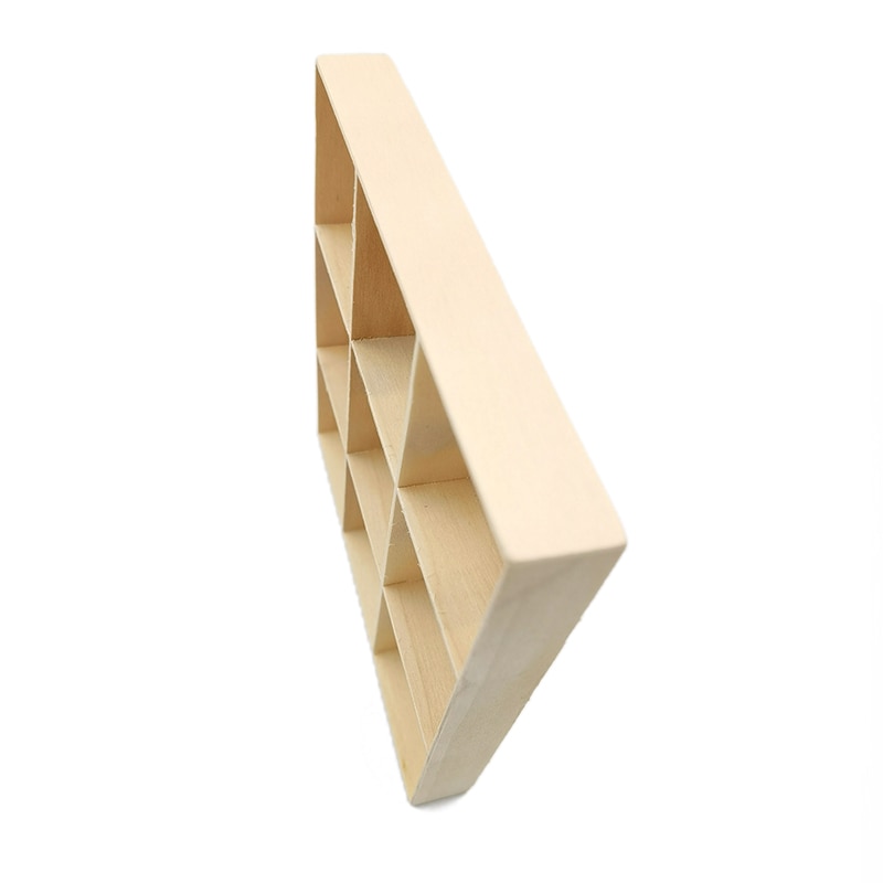 Nine Grid Unfinished Wood Craft Box Unfinished Wood Box Make Your Own Jewelry Box