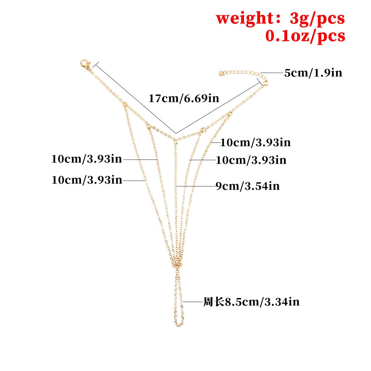 Eenvoudige Multilayer Tassel Slave Armband Goud Zilver Kleur Legering Armband Vinger Chain Harness Hand Ketting Sieraden Accessoires