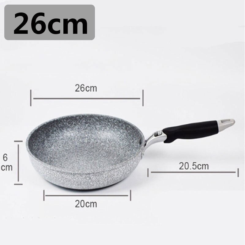 Sartén antiadherente Wok, sartén para freír, Caldero, cocina de inducción, sartenes para tortitas, sartén para huevos, estufa de Gas para el hogar y el jardín: frying pan 26cm