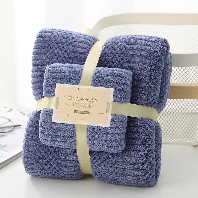 Luxury Bathroom Towel Set Quick Drying Microfiber Hair Towels Soft Absorbent Bath Towel Set 35x75cm+70x140cm For Women Man: 20