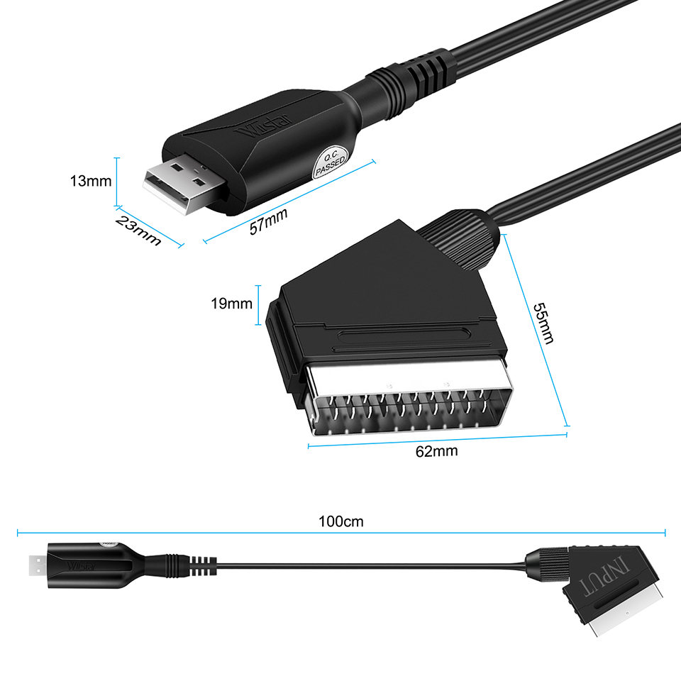 Scart-adapterkort tv dvr-inspelningskort easycap video-dvr usb 2.0 scart easycap-inspelning dvd vhs ljudinspelning scart-omvandlare