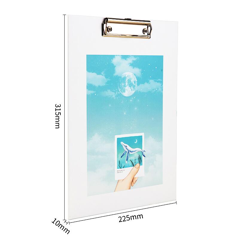 Deli Folder Board A4 Clip Writing Plywood Folding Student Stationery Writing Cardboard Test Paper Menu Folder Office Supplies