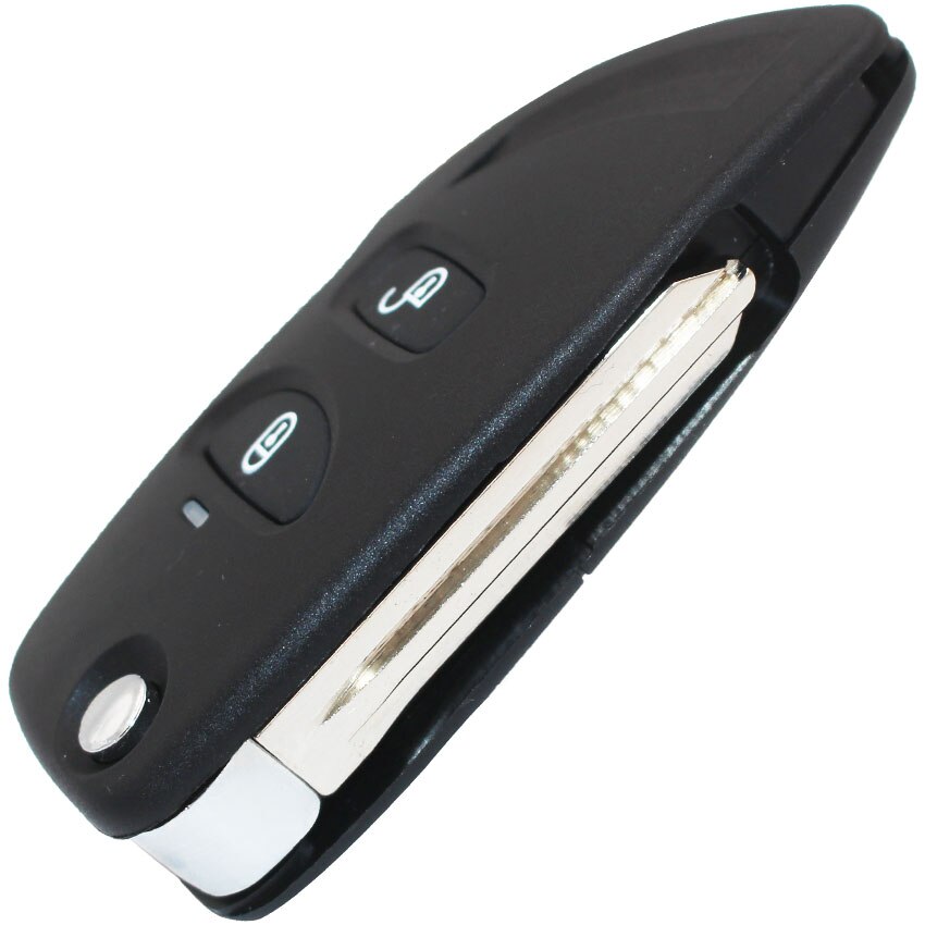 2 knap flip smart nøglecase folde fjernbetjening nøglehusdækselfob til hyundai santa fe med batteriholder og uklippet kniv