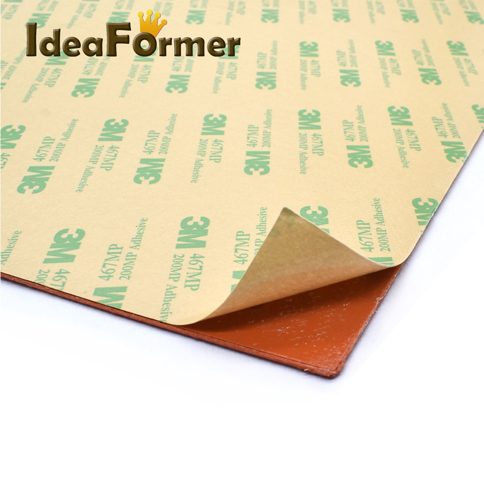 Almohadilla calefactora de silicona para cama de impresora 3D, almohadillas eléctricas de 220x220/235/300/310/400mm, 24/220V, 500/750/800W, Color Rojo