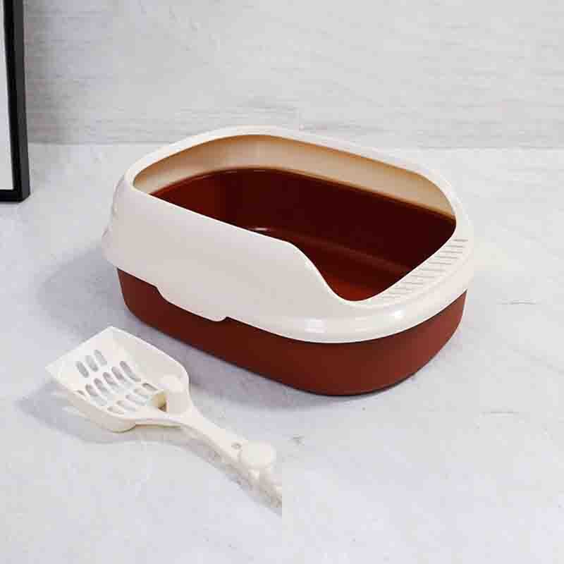 cat semi closed splash proof colur litter box toilet can removable and easy storage self cleaning resistance cat toilet