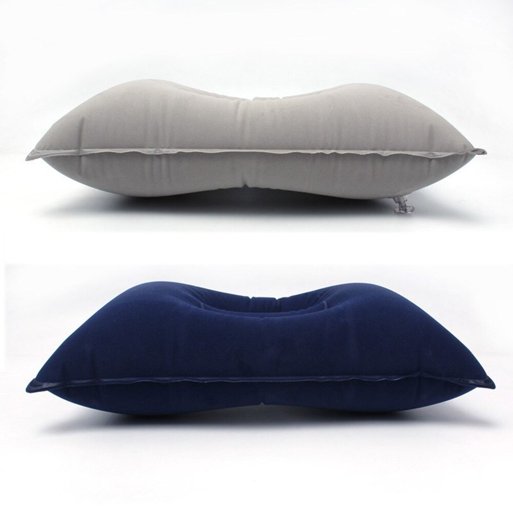 Outdoor pvc pillows Tourist camping thick flocked rectangular inflatable pillow Napping companion square pillow