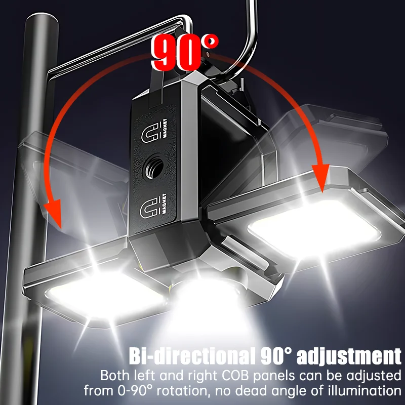 Mini-Taschenlampe, Schlüsselanhänger-Licht, Kolben-Arbeitsleuchte, wiederaufladbare USB-Lampe mit 90er ° Faltbare Seitenlichter, superhelle tragbare Laternen