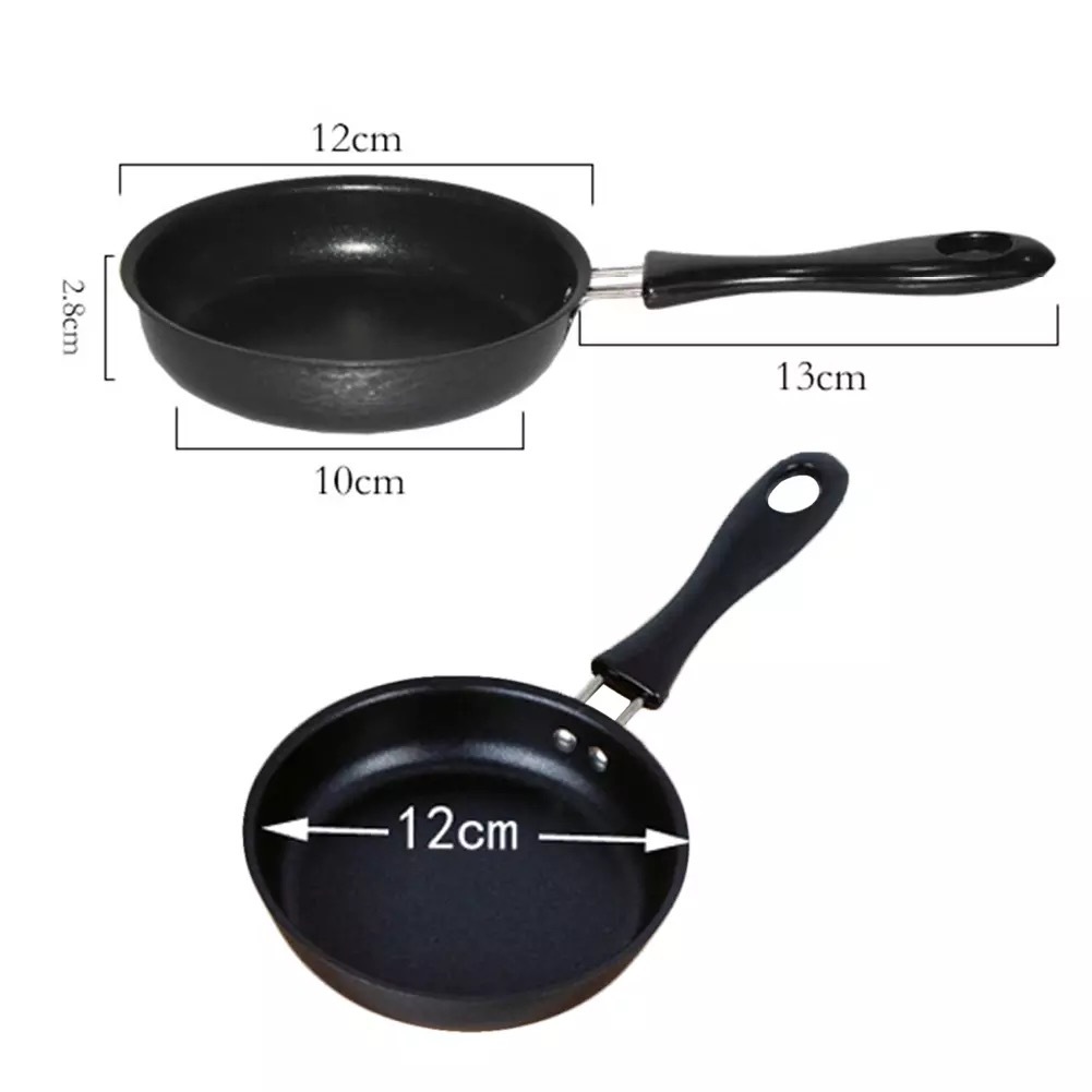 12 CENTIMETRI mini padella di ferro Puro rivestito colazione artefatto uovo Fritto artefatto fondo piatto padella cast di ferro