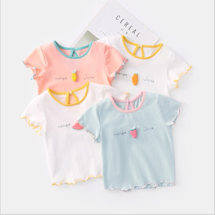 Hohe Quanlity Sommer freundlicher Mädchen T Shirt Kurzarm Baby Mädchen T-Hemden Baumwolle freundlicher T-Shirt Oansatz T Spitzen Kleidung