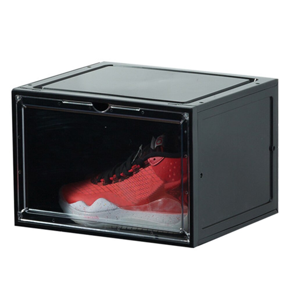Transparent Luminous Shoe Box with LED Light Sound Control Thickened Plastic Dustproof Moistureproof Shoe Storage Box