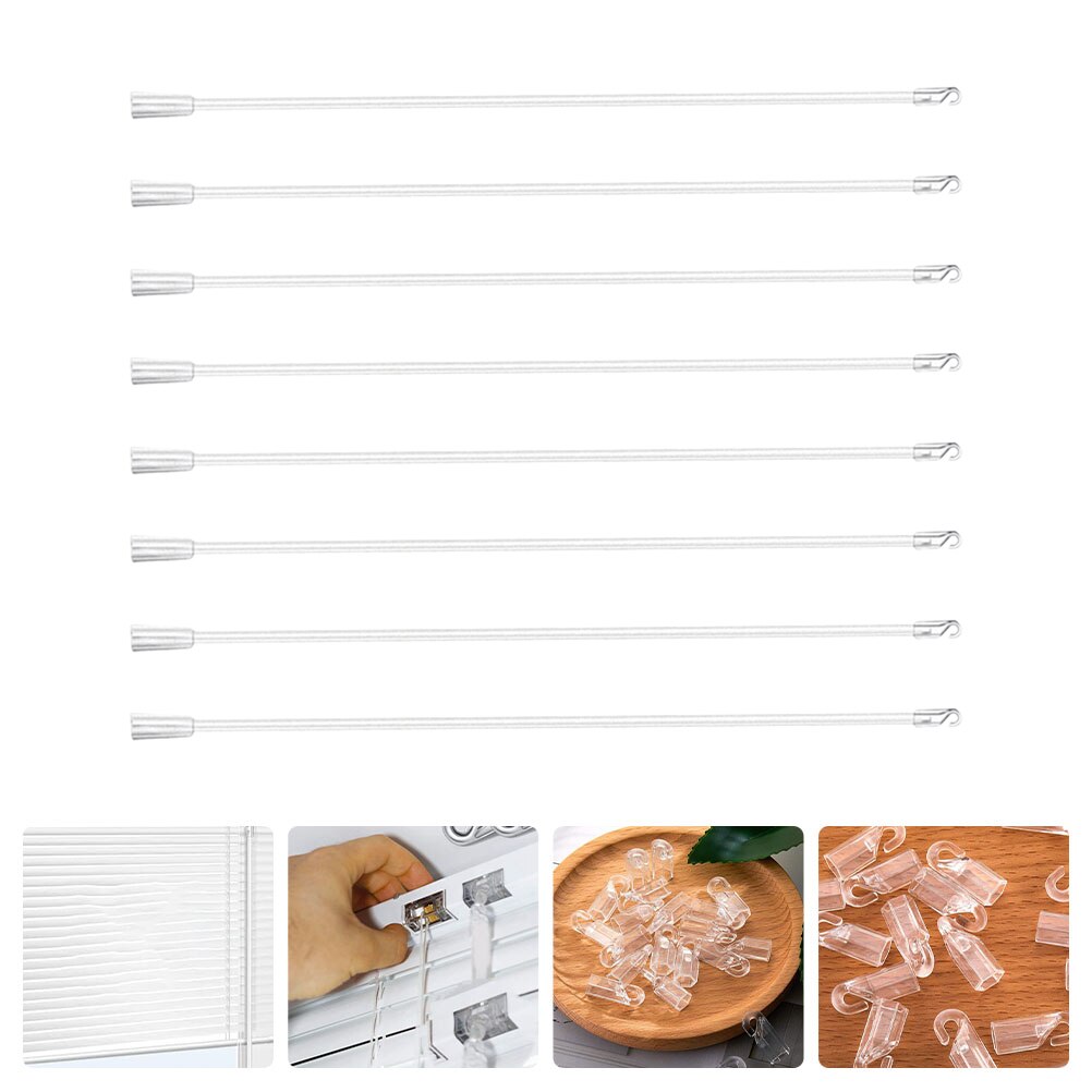 8pcs Blind Wand Plastic Blind Wand Nice Good Safe Light Blinds Rod Plastic Wand Blinds Part for Blinds: Default Title