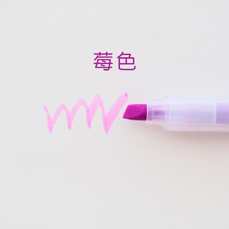 10 Colors Cute Plastic Highlighters Markers Kawaii Watercolor Pens For Kids Graffiti Painting Korean Stationery School Supplies: 4